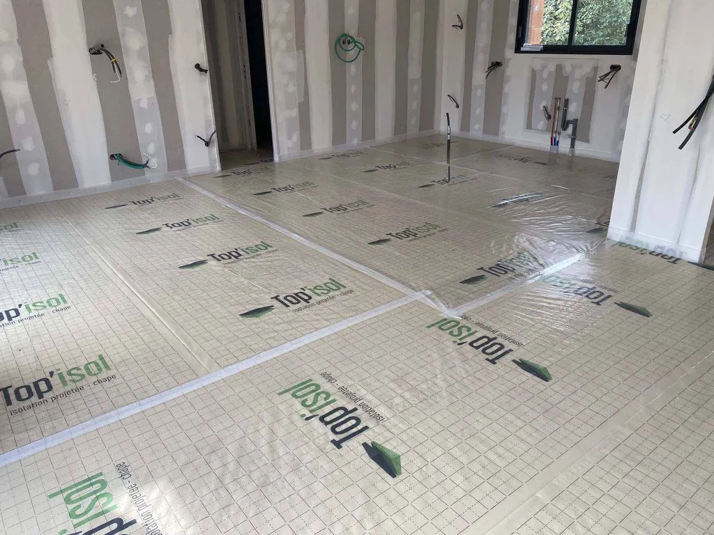 Isolation sol en chantier